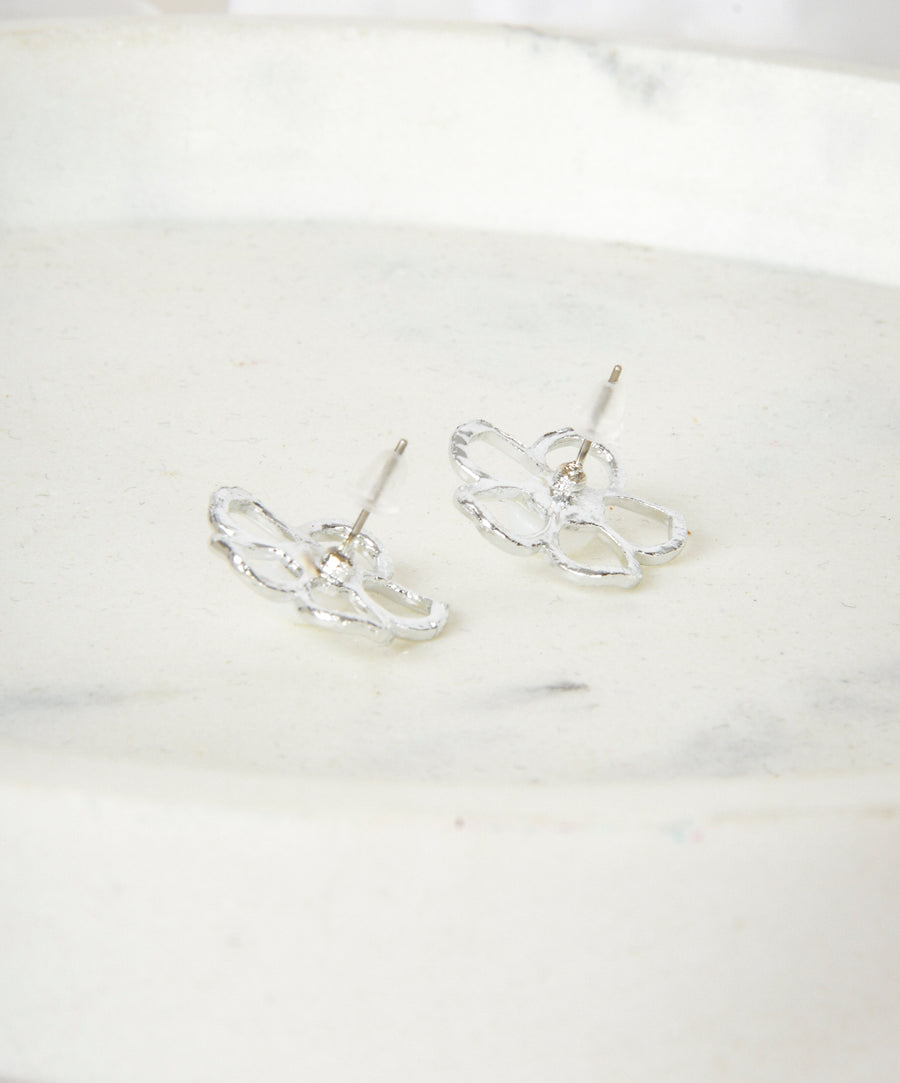 Earrings - Flower | Silver