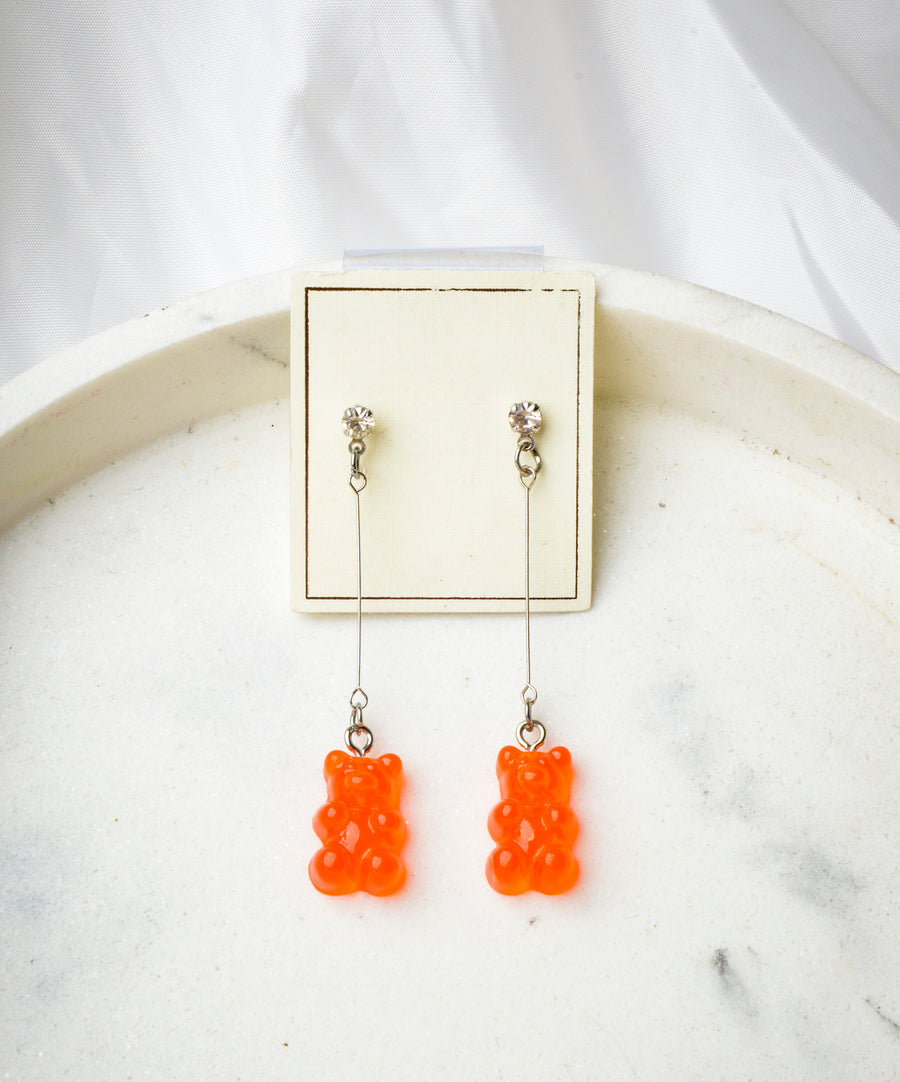 Earrings - Gummy Bear | Orange