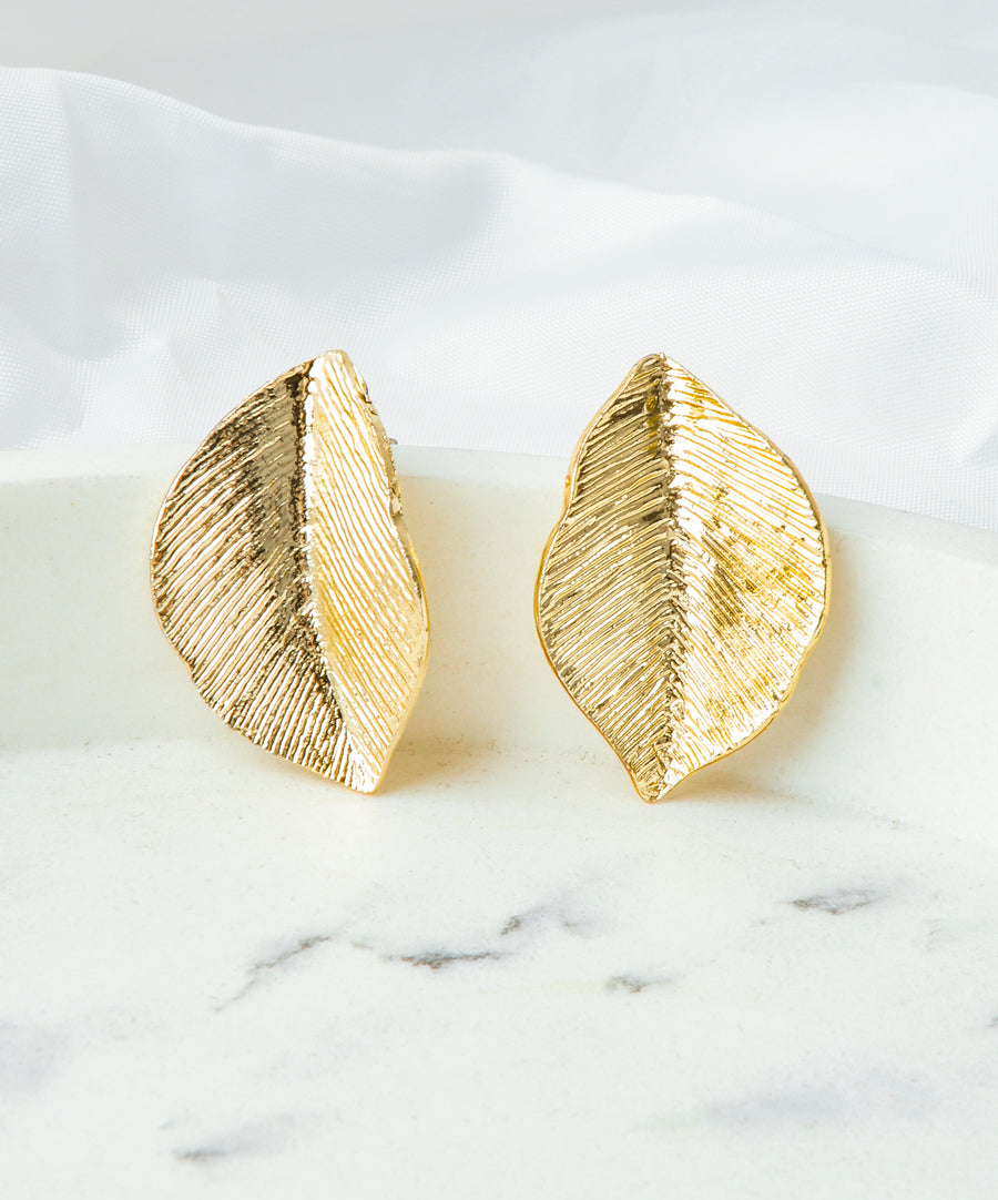 Earrings - Leaf | Gold