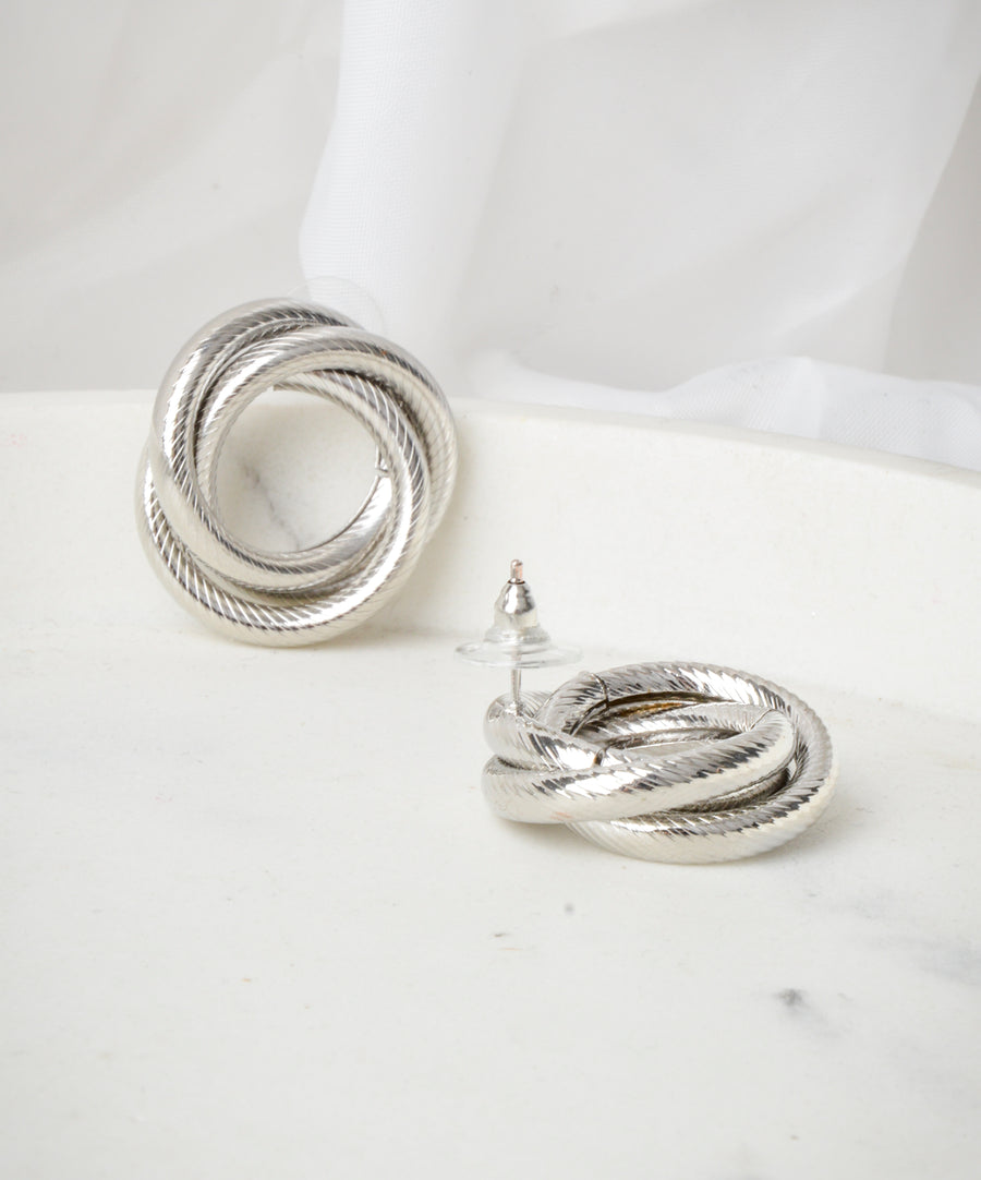 Earrings - Round | Twisted silver II