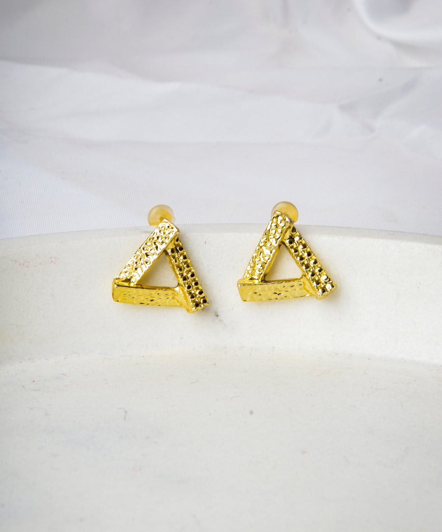 Earrings - Triangle | Golden