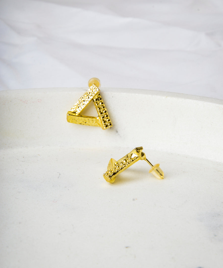 Earrings - Triangle | Golden
