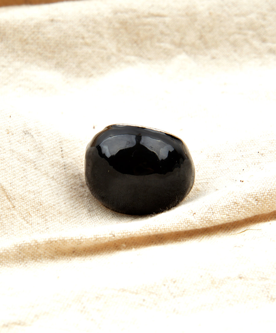 Gyűrű - Fényes fekete