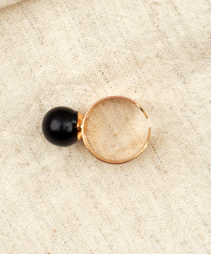 Ring - Black pearl