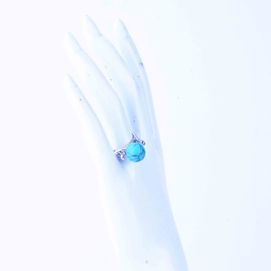 Boho ring - Blue sphere