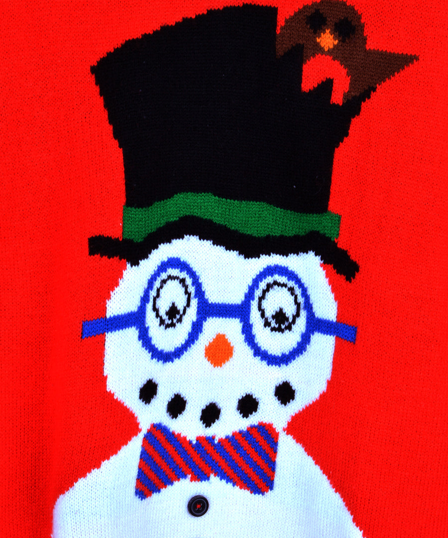Vintage Christmas sweater - Snowman with glasses