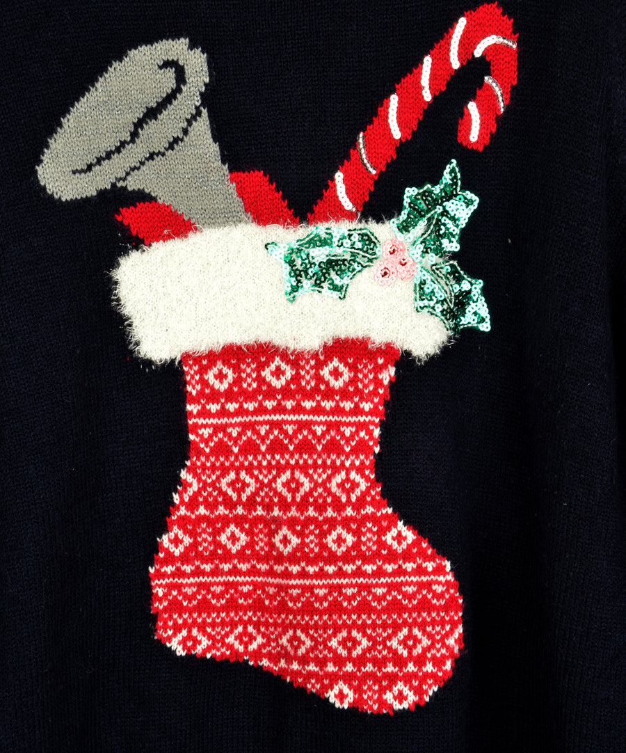 Vintage karácsonyi pulóver - Zokni