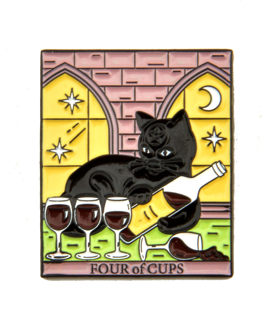 Pin - Cat Tarot | Four of Cups