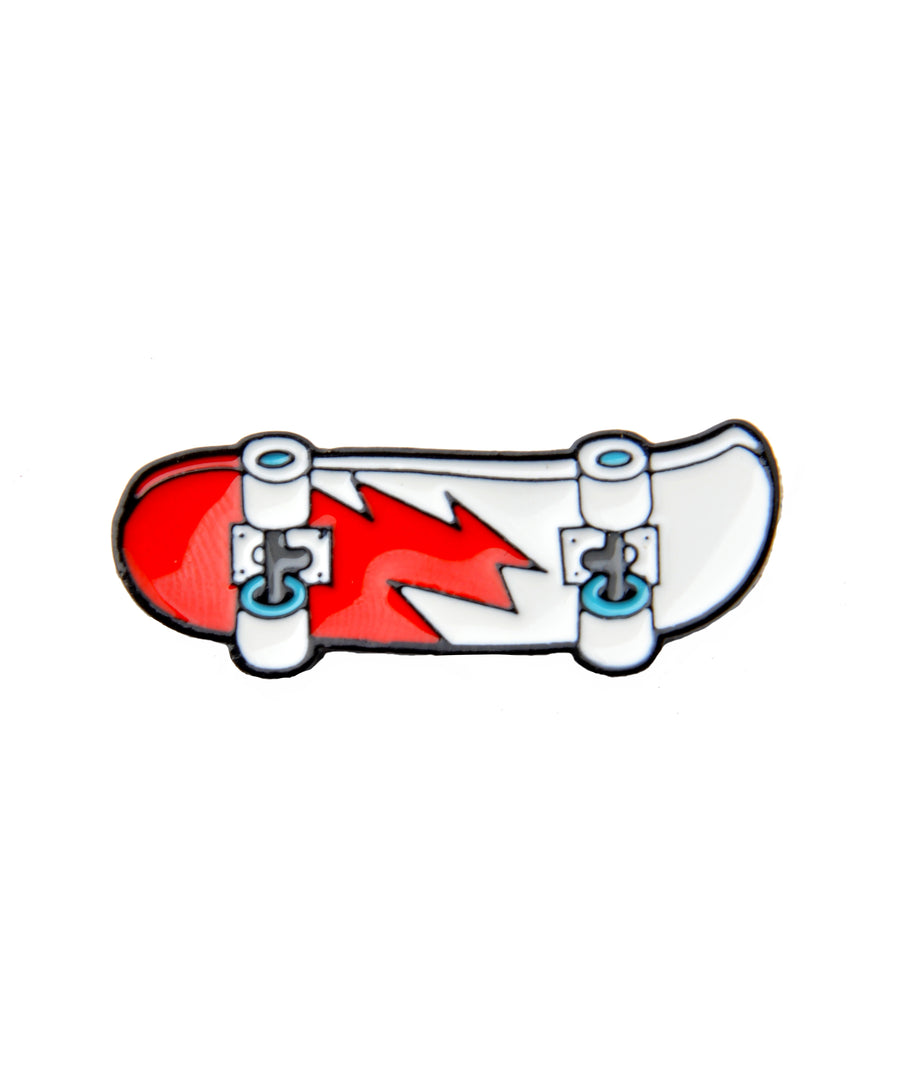 Pin - Red Lightning Skateboard