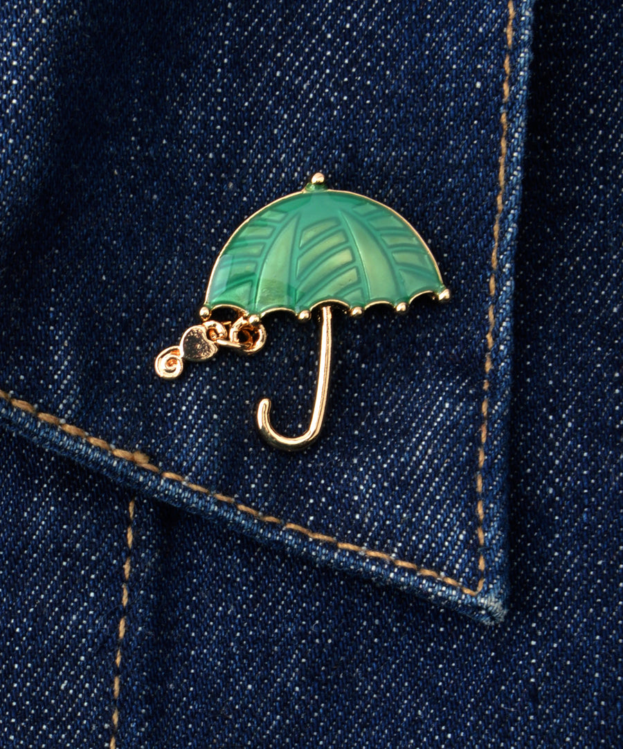 Pin - Green umbrella