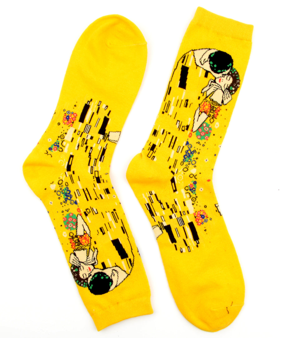Klimt - A csók mintás festmény zokni