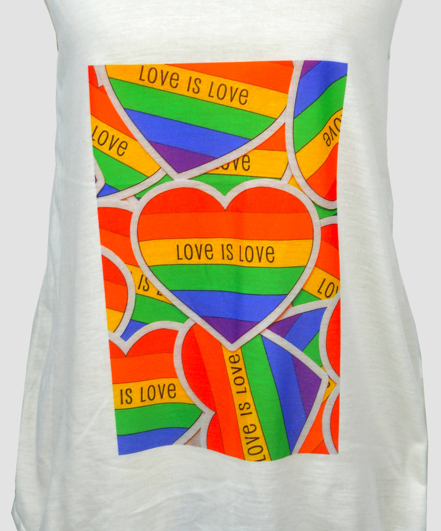 Linen T-shirt - Love is Love