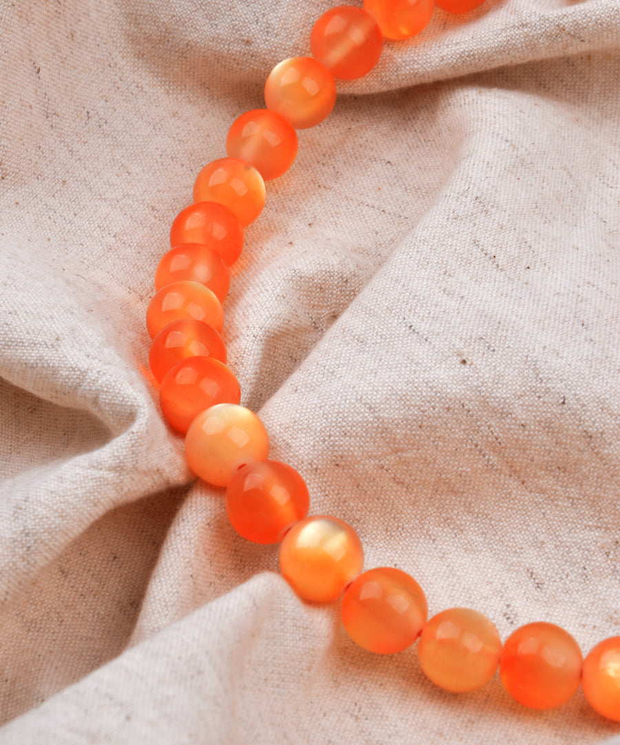 Beaded necklace | Orange