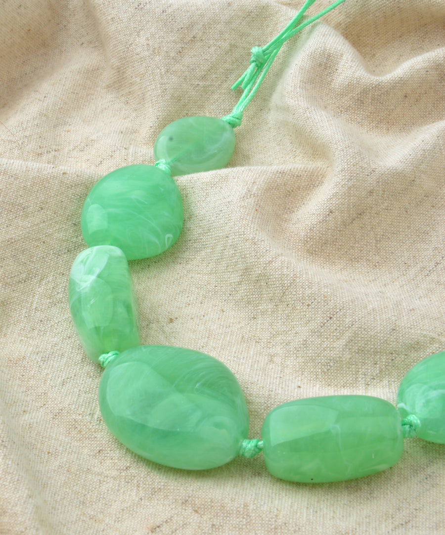 Necklace - Green pearl