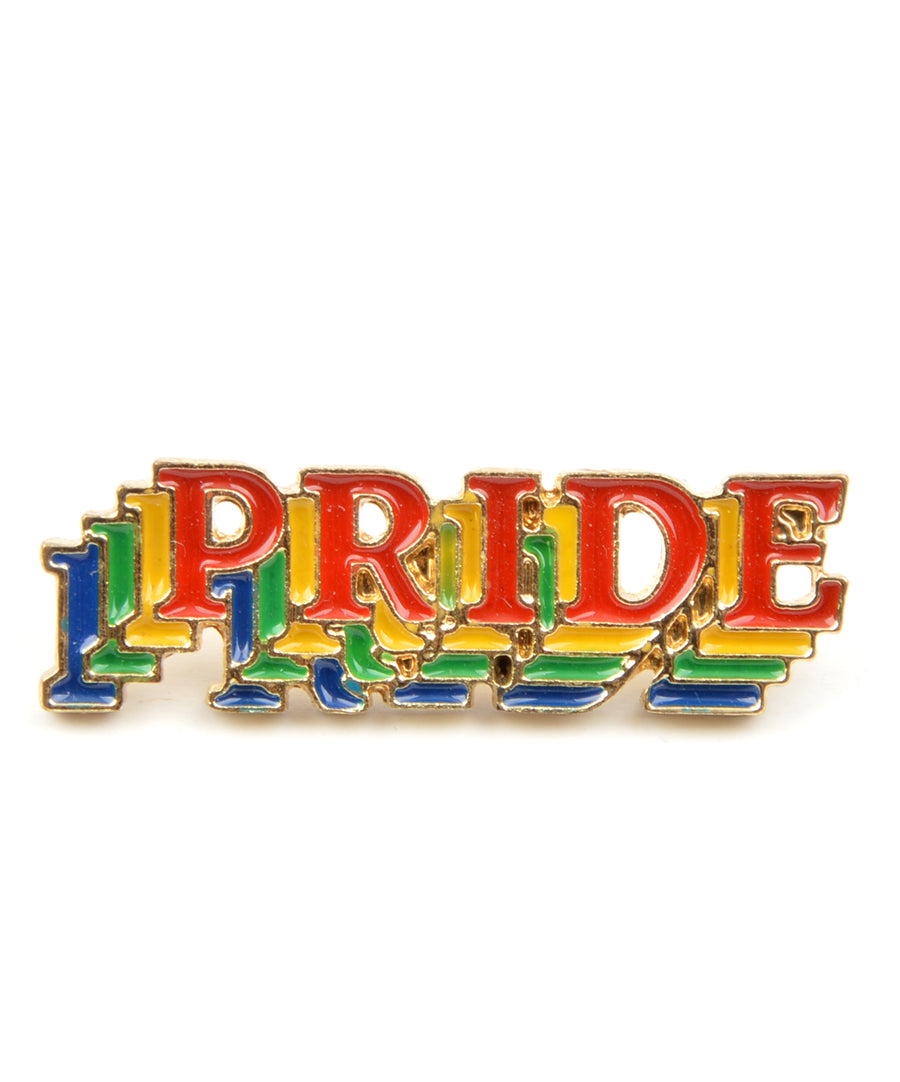 Pride felirat alakú kitűző