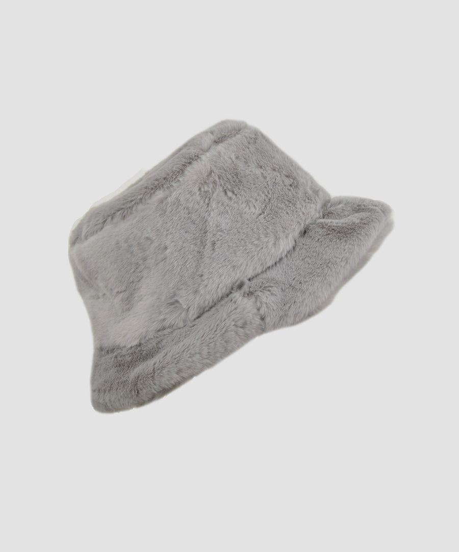 Fluffy Bucker Hat - Grey