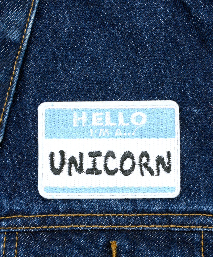 Unicorn névtábla mintás hímzett felvarró