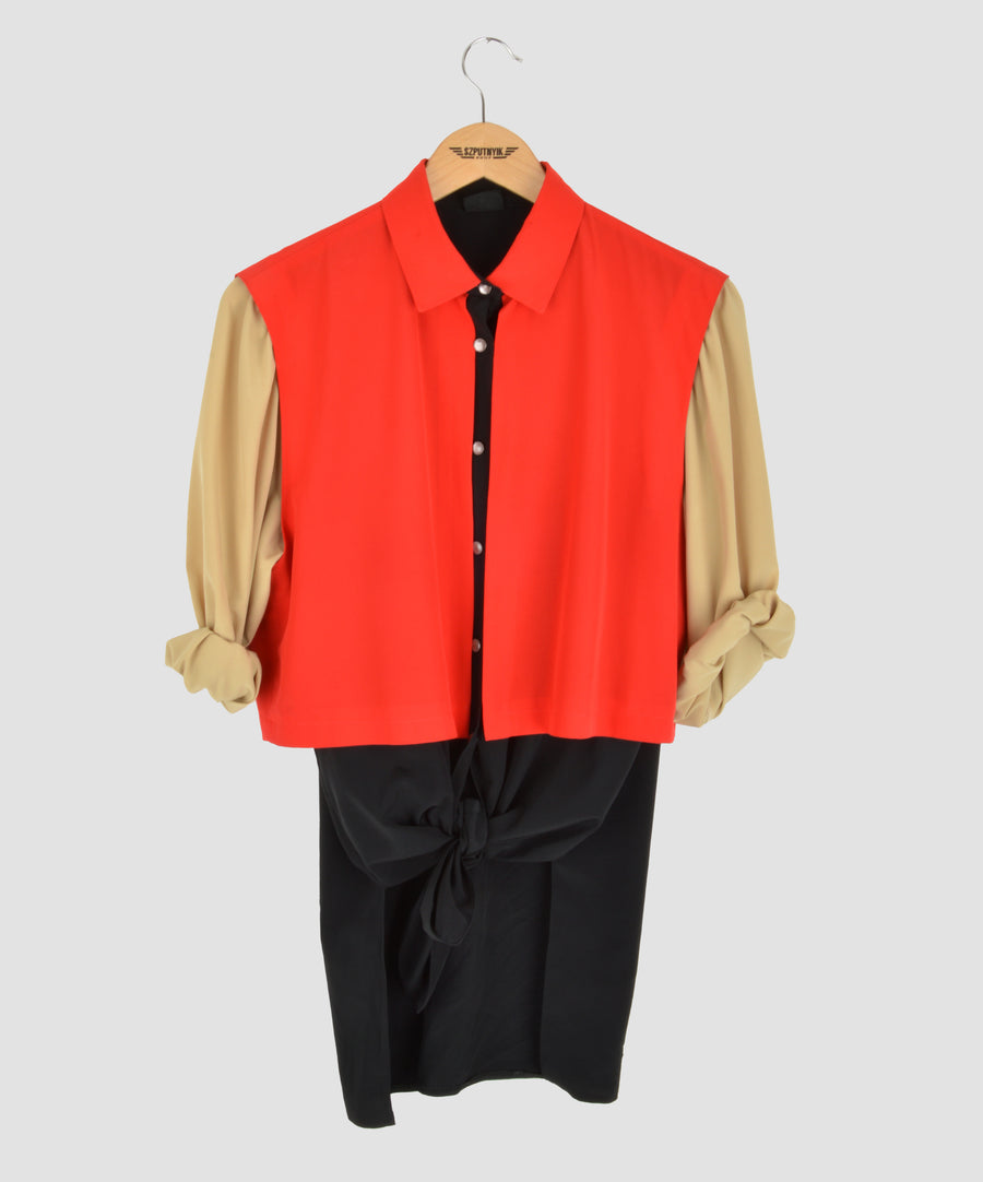 Vintage blouse - Colorblock | Red