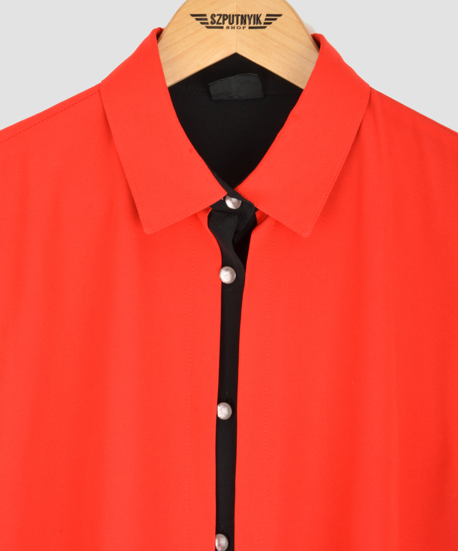 Vintage blouse - Colorblock | Red