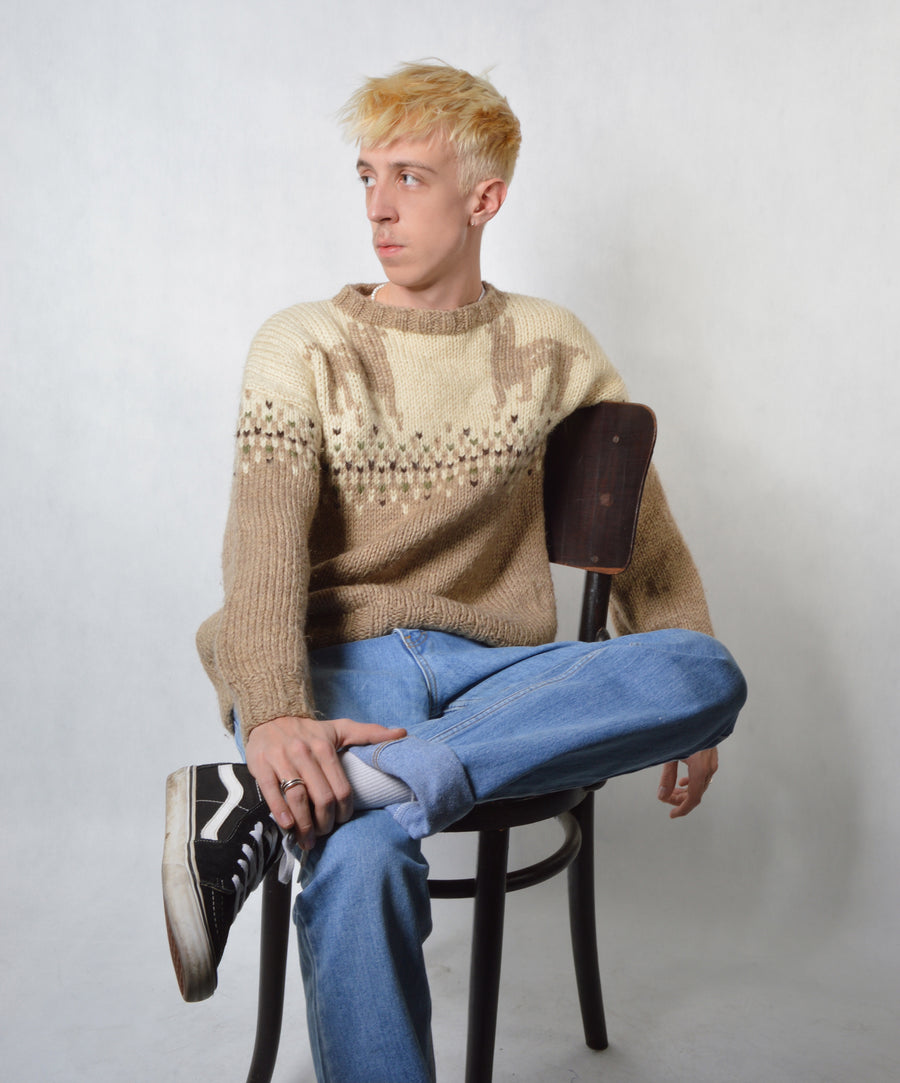 Vintage pulóver - Láma