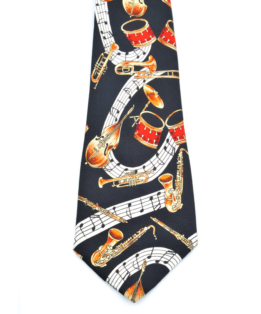 Vintage nyakkendő - Hangszerek
