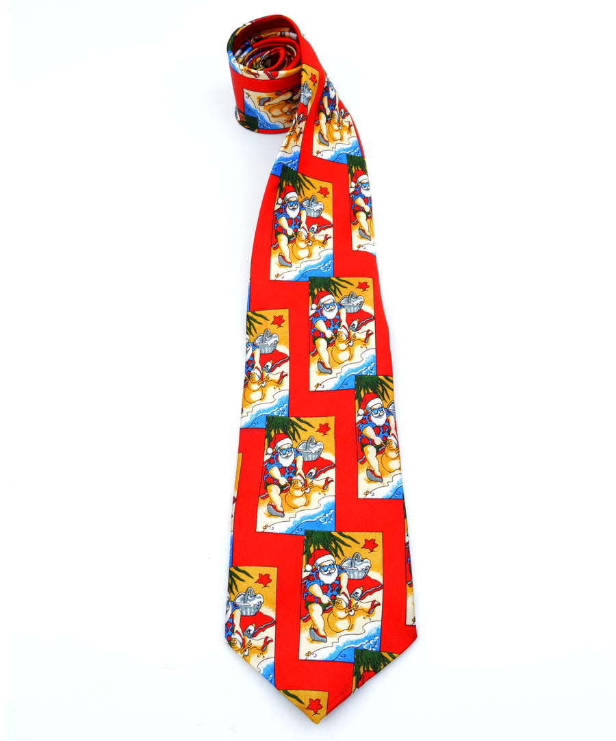 Vintage nyakkendő - Nyaraló Mikulás