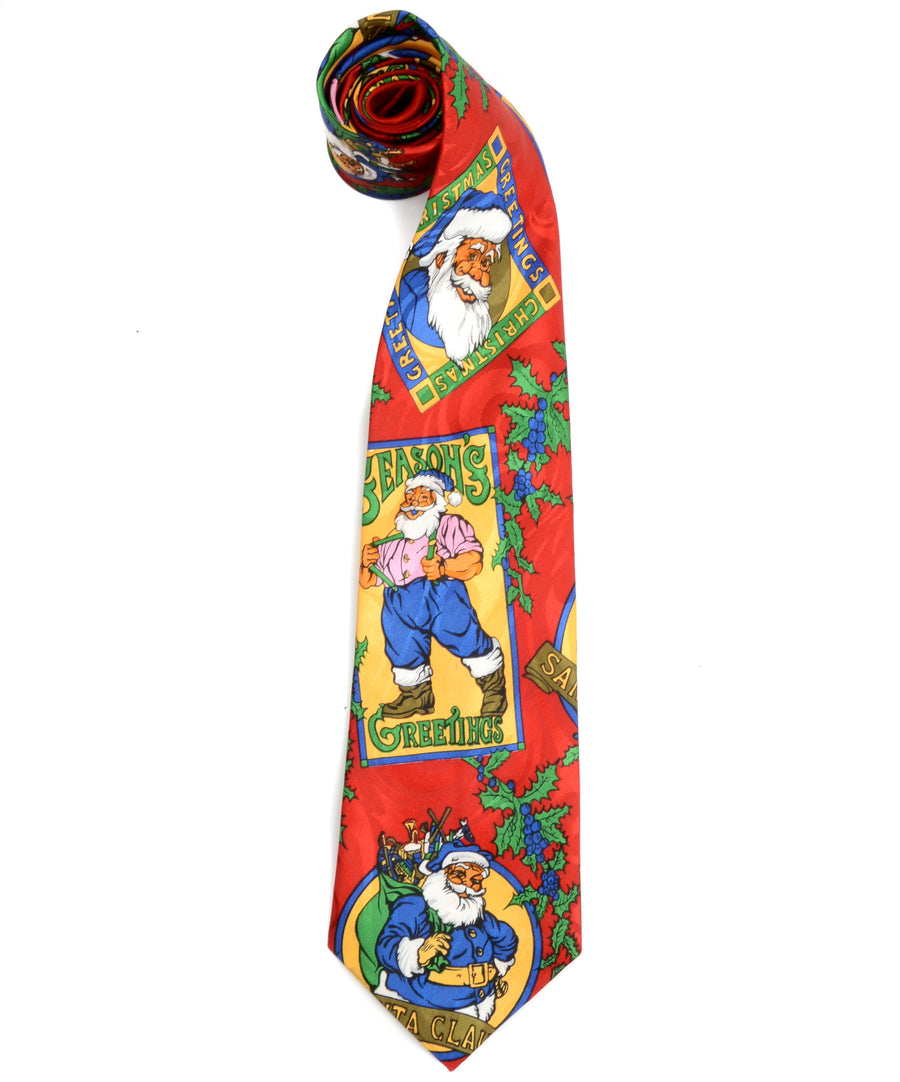 Mikulás mintás használt karácsonyi nyakkendő