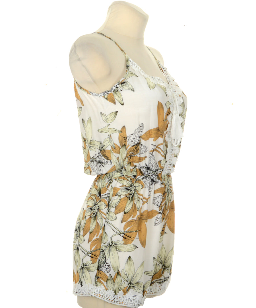 Floral Romper - Yellow