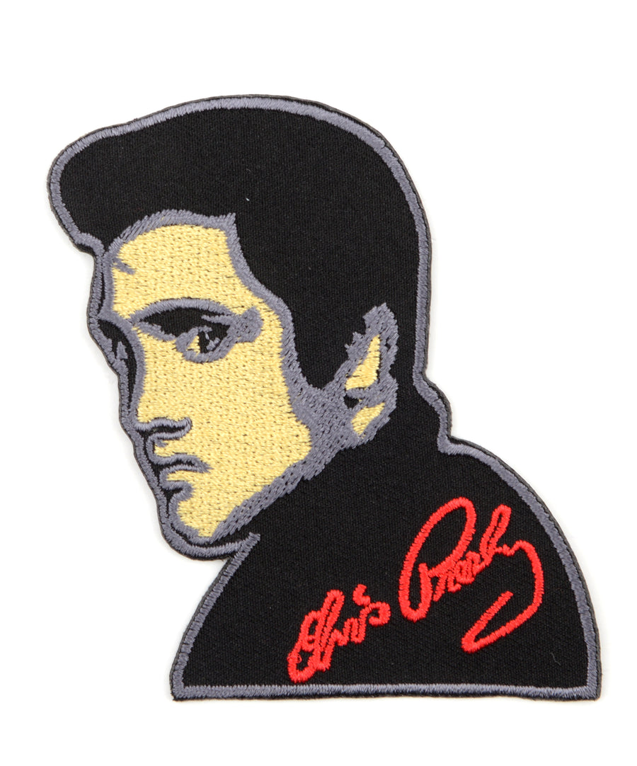 Elvis mintás hímzett felvarró