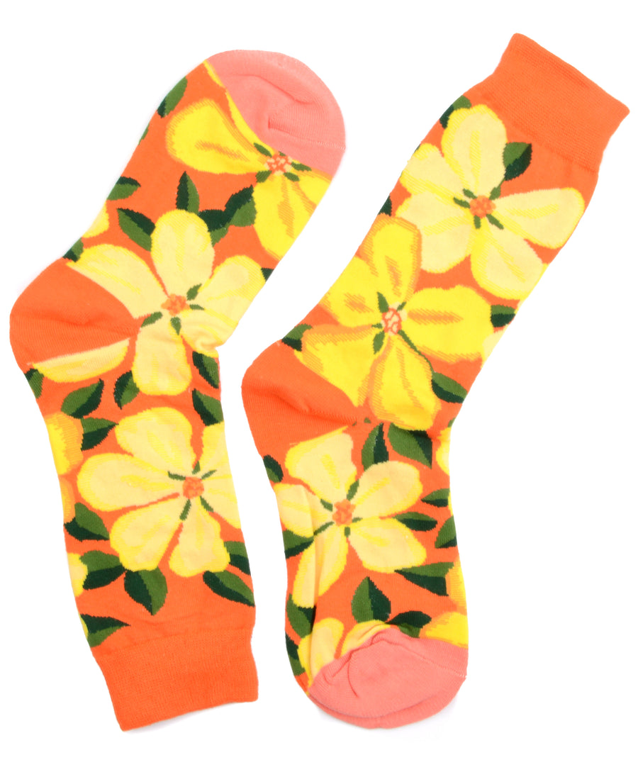 Virág mintás zokni